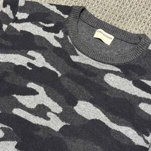 Candy & Caviar Camouflage Knit Sweater Mens XL Wool Cotton Crew Neck Long Sleeve